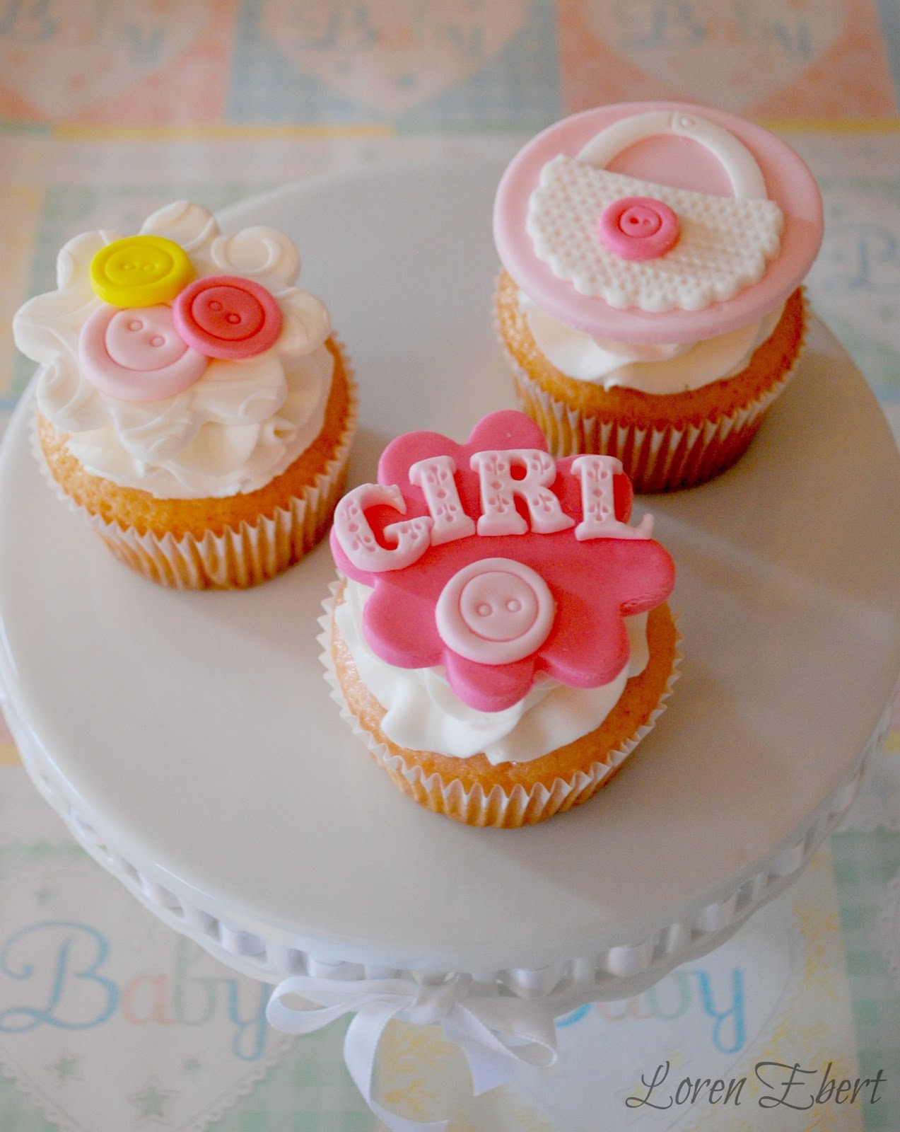 Girl Baby Shower Cupcakes