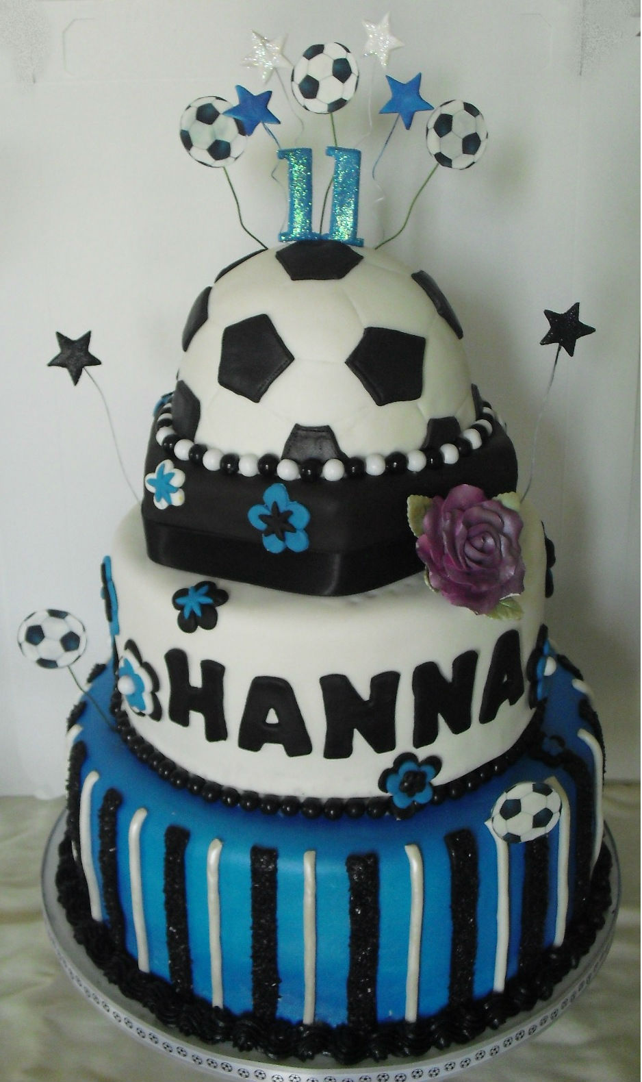 Girl Soccer Birthday Cake