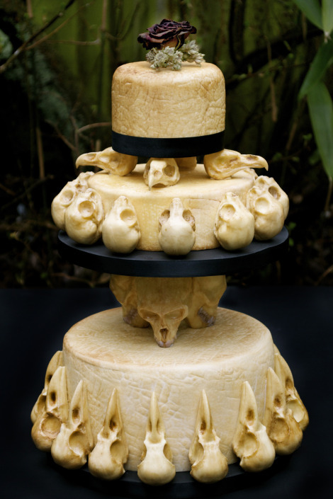Halloween Skull Wedding Cake Halloween Skull Wedding Cake