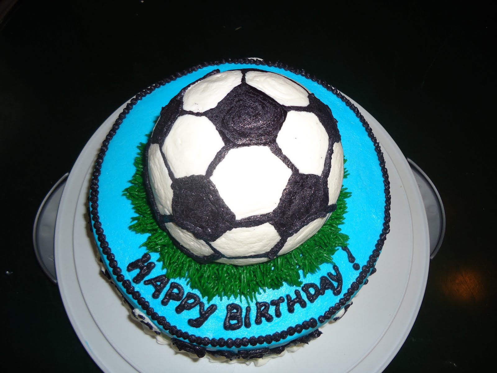 Happy Birthday Cake Soccer Ball