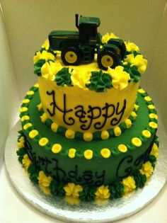 Happy Birthday John Deere Tractor Cakes