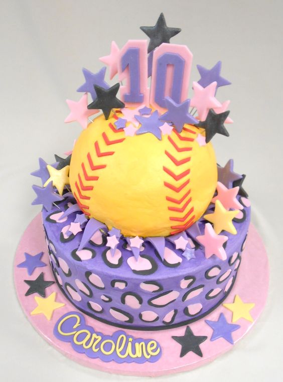 Happy Birthday Softball Cake