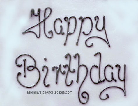 Happy Birthday Writing On Cake