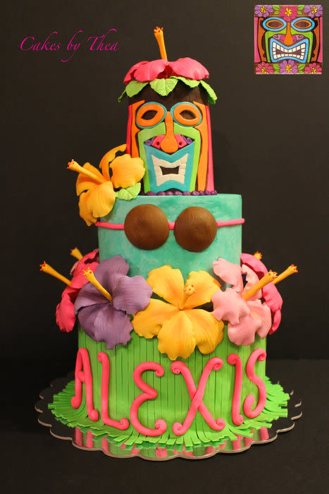 Hawaiian Luau Birthday Cake