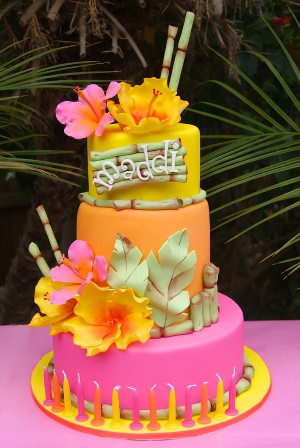 Hawaiian Party Birthday Cake Ideas