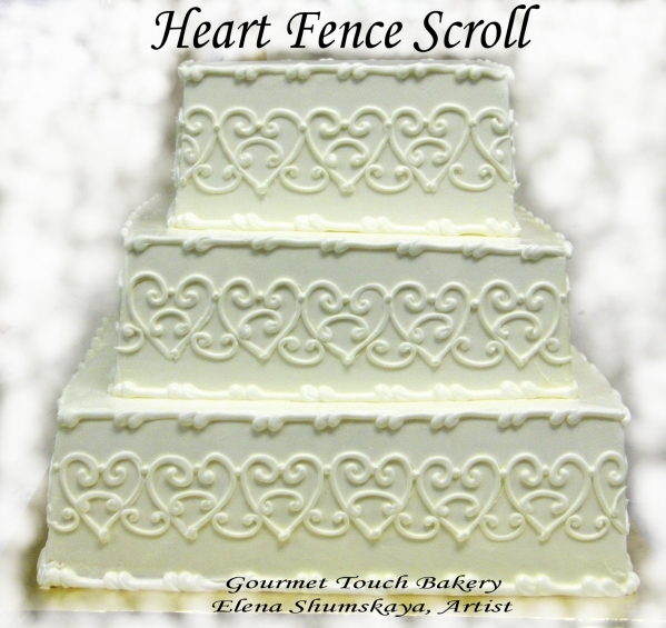 Heart Scroll Wedding Cake Heart Scroll Wedding Cake