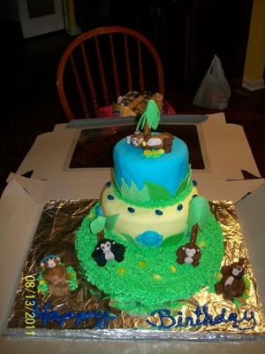 Homemade Monkey Birthday Cake