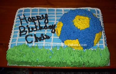 Homemade Soccer Birthday Cake