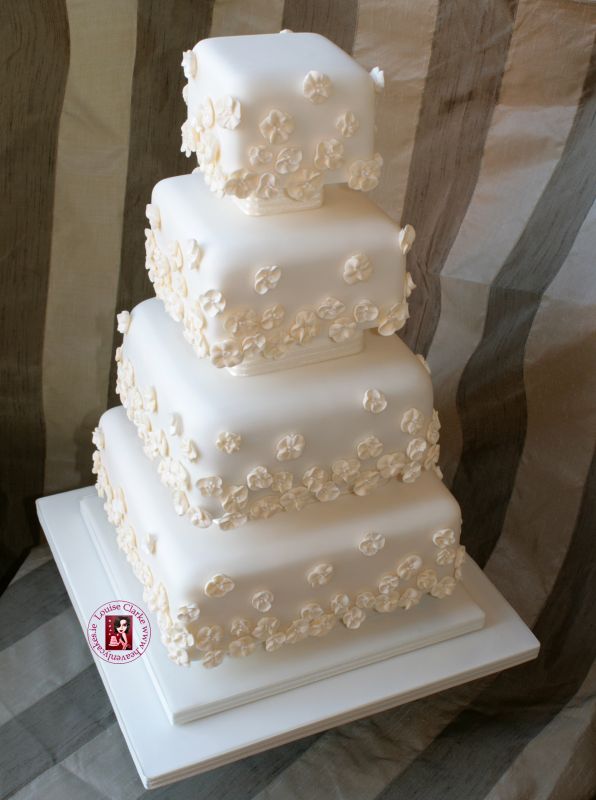 Hydrangea Petal Wedding Cake