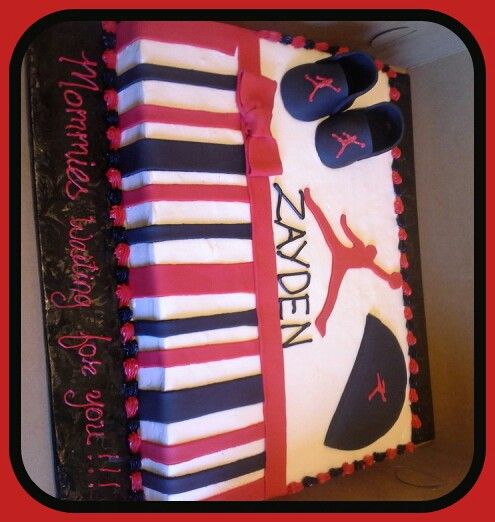 Jordan Baby Shower Cake Jordan Baby Shower Cake