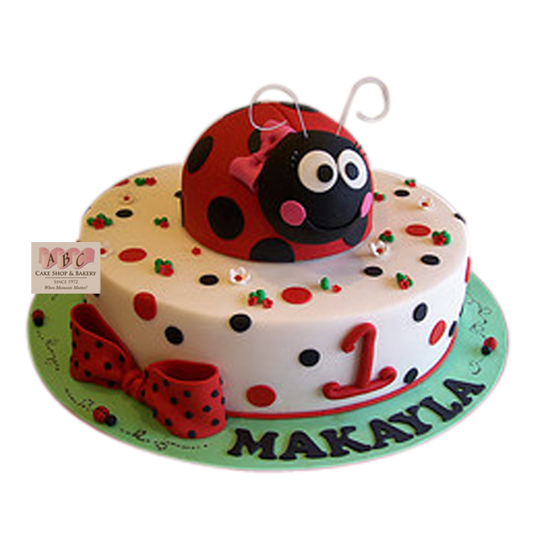 Ladybug 1st Birthday Cake