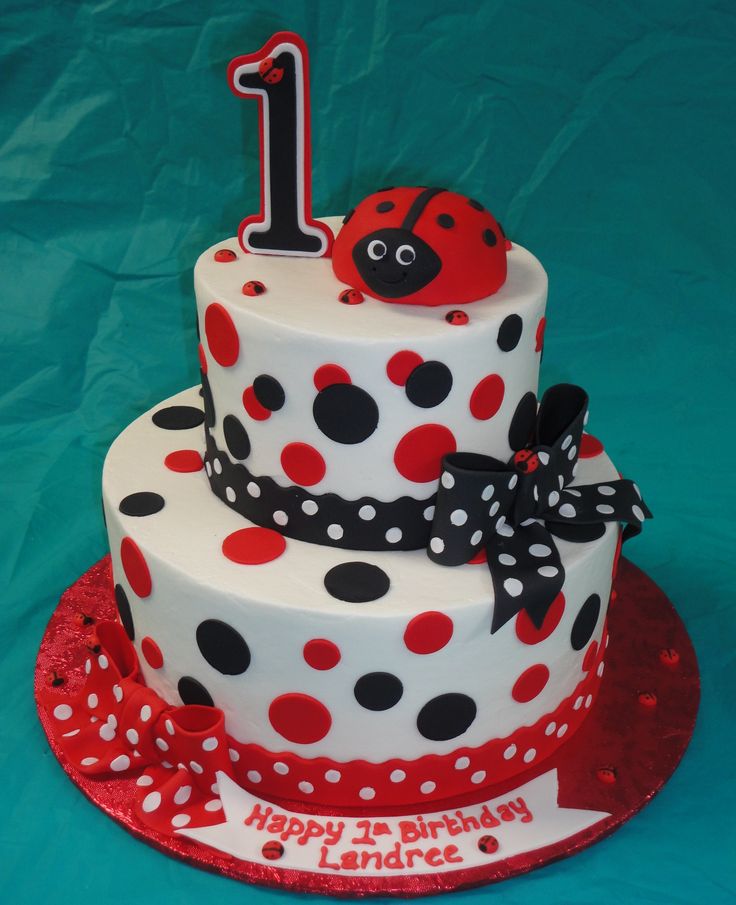 Ladybug Baby Shower Cake