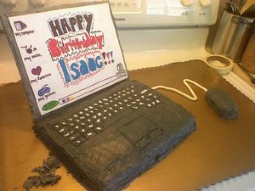 Laptop Birthday Cake