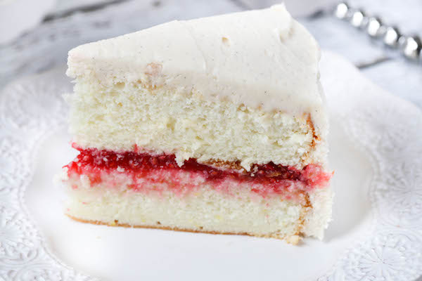 Lemon Layer Cake with Raspberry Filling