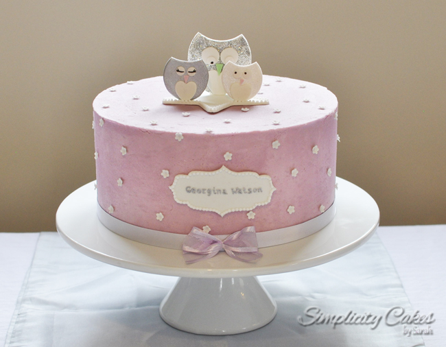 Lilac Baby Shower Cake