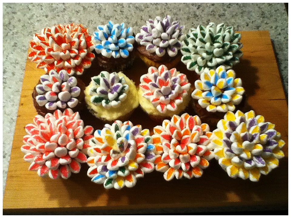 Marshmallow Flower Cupcakes