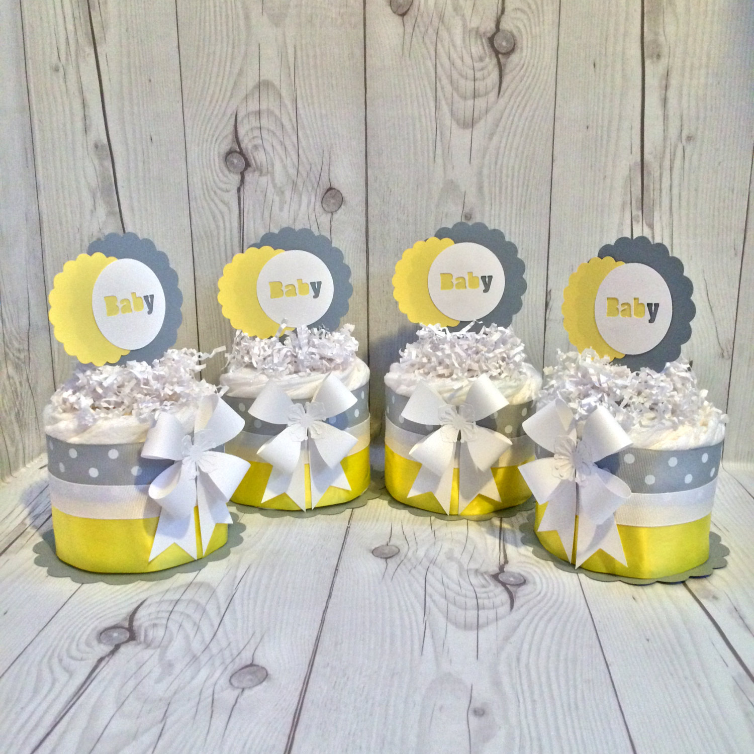 Mini Diaper Cake Centerpieces