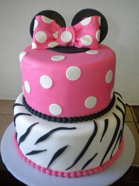 Minnie Mouse Zebra Cake Minnie Mouse Zebra Cake