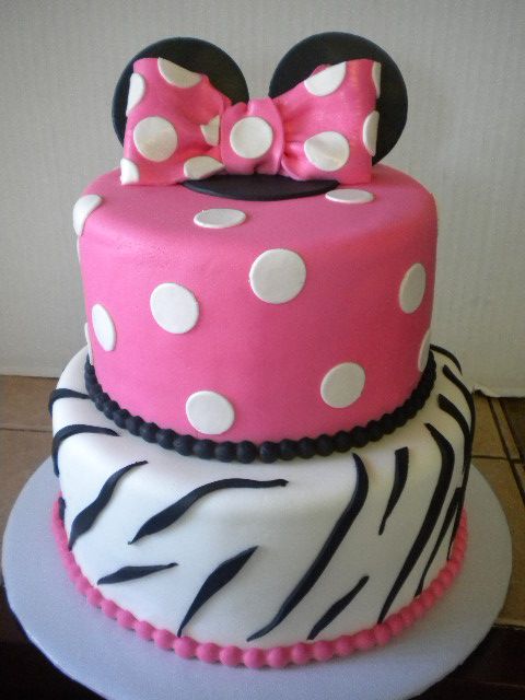 Minnie Mouse Zebra Cake