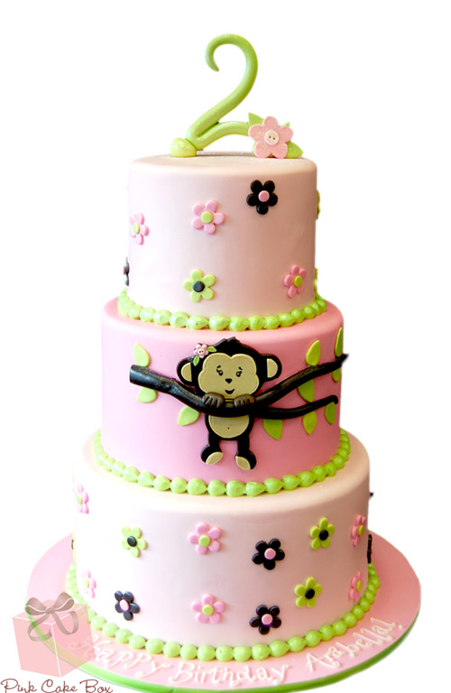Monkey 2nd Birthday Cake