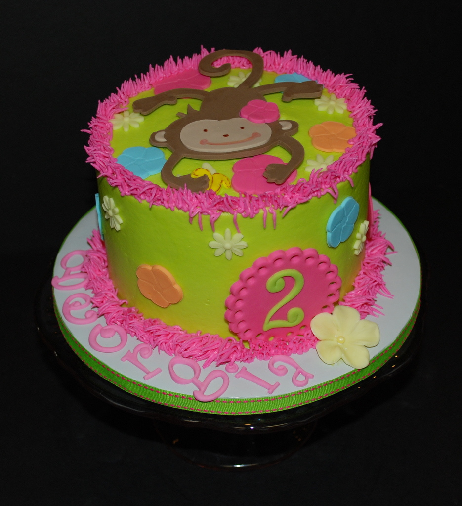 Monkey Luau Birthday Cake