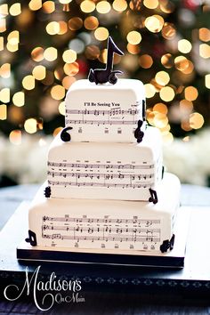 Music Note Wedding Cake