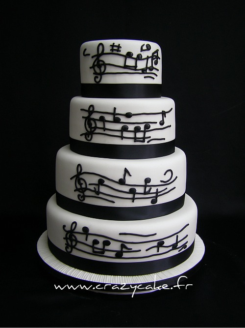 Music Themed Wedding Cake