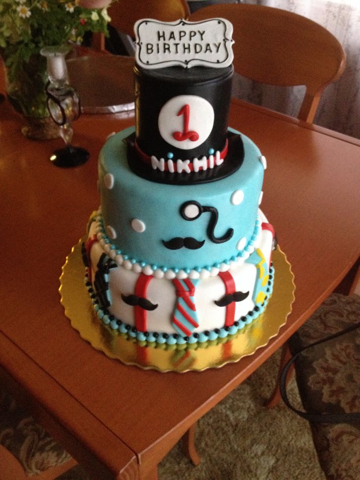 Mustache Theme Birthday Cake Mustache Theme Birthday Cake