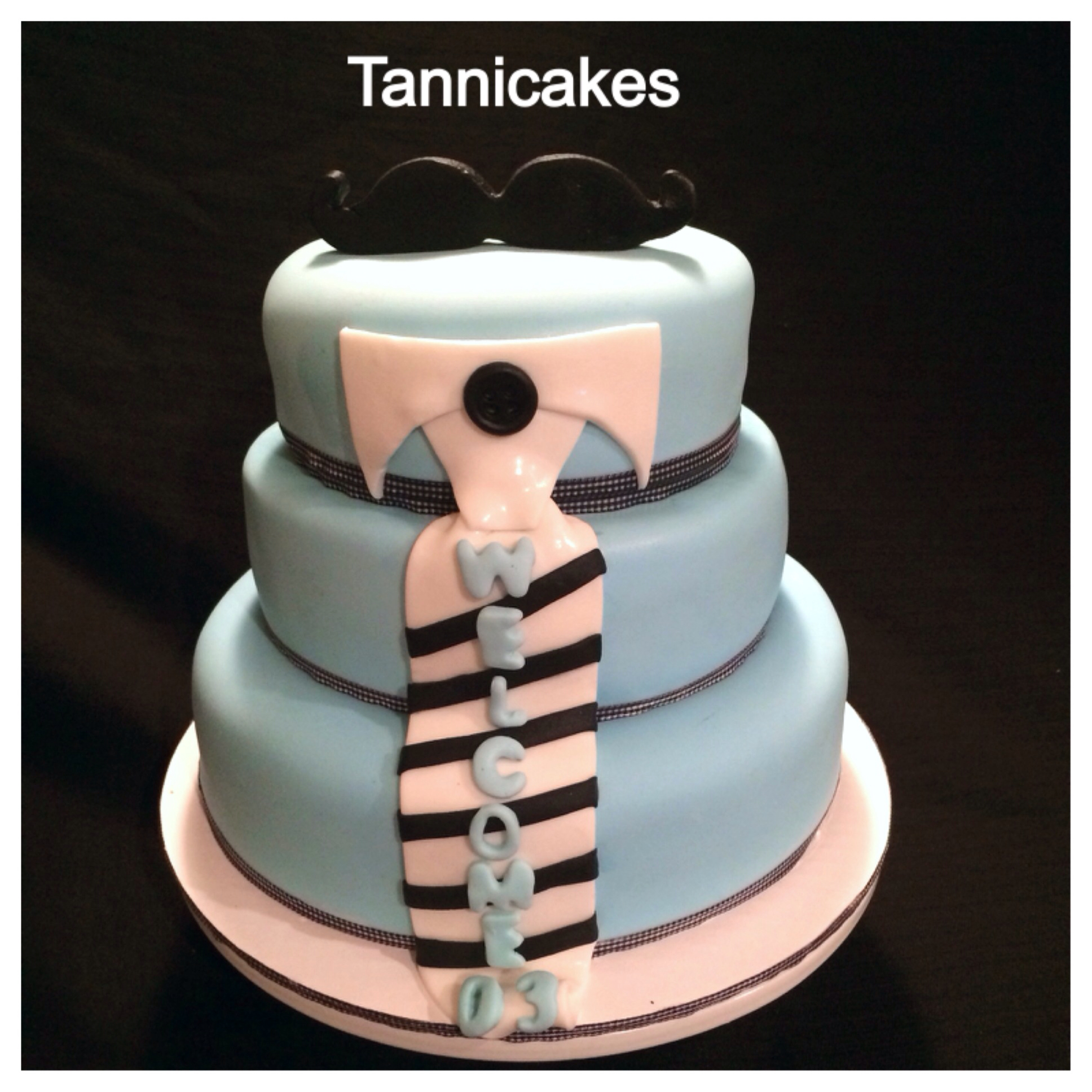 Mustache Themed Baby Shower Cake Mustache Themed Baby Shower Cake