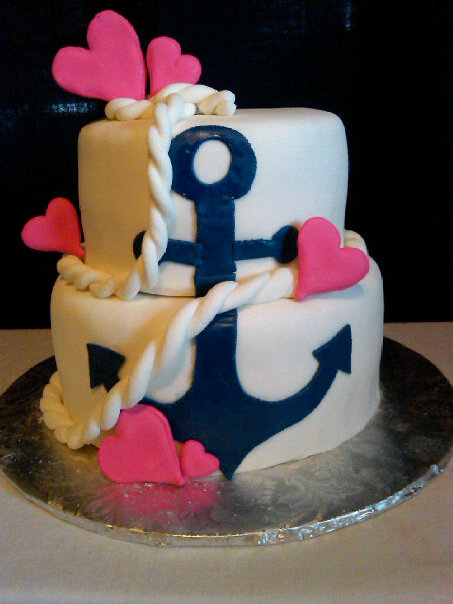 Nautical Anchor Birthday Cake