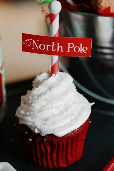 North Pole Cupcake Idea