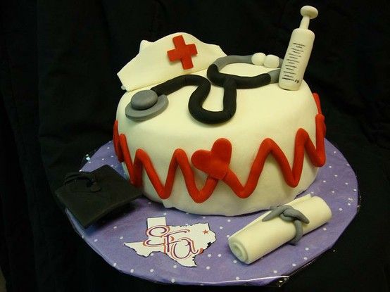 Nursing Graduation Party Cake Idea