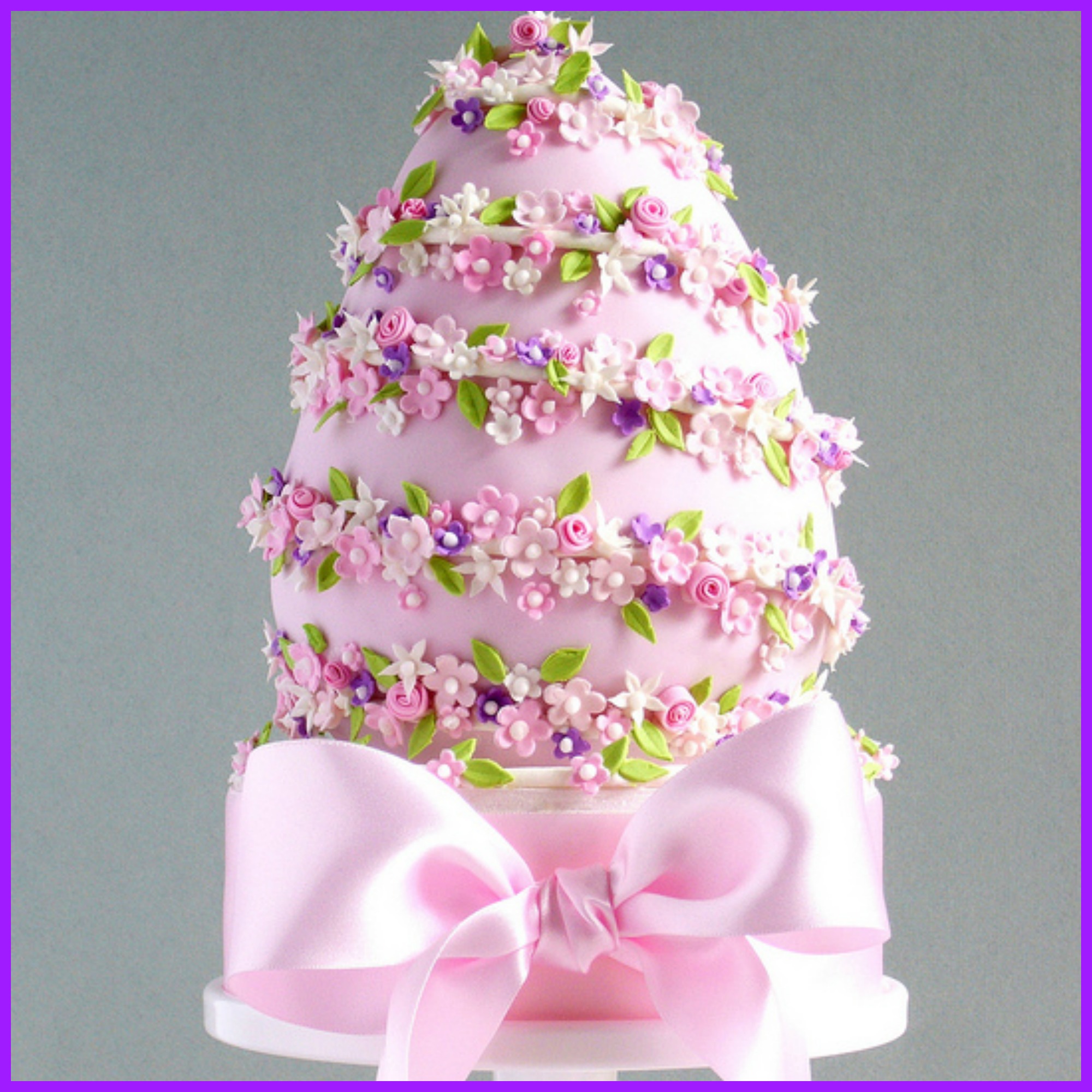 Pink Easter Egg Cake Pink Easter Egg Cake