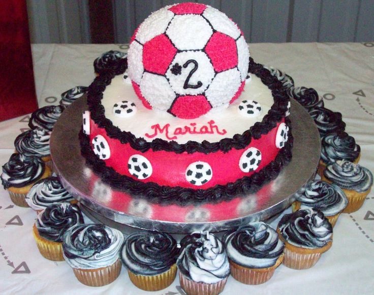 Pink Soccer Birthday Cake