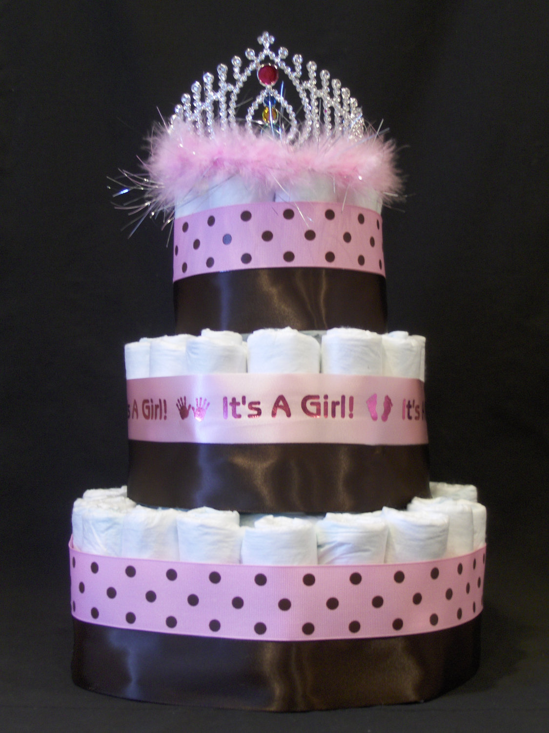Princess Baby Shower Diaper Cakes for Girl