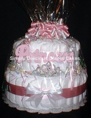 Princess Baby Shower Diaper Cakes for Girl