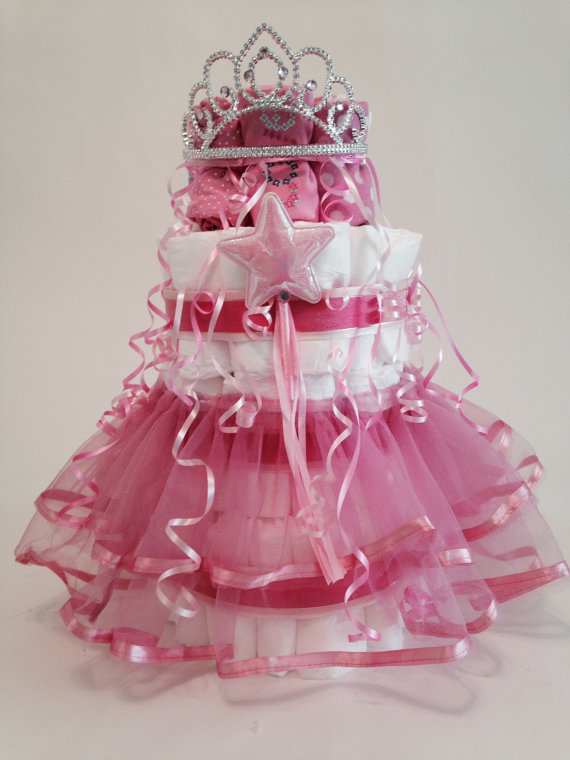 Princess Diaper Cake with Tutu Princess Diaper Cake with Tutu