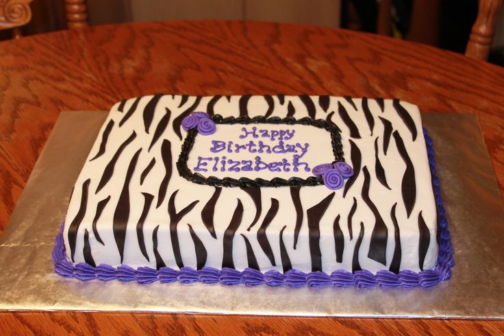Purple and Zebra Sheet Cake Purple and Zebra Sheet Cake