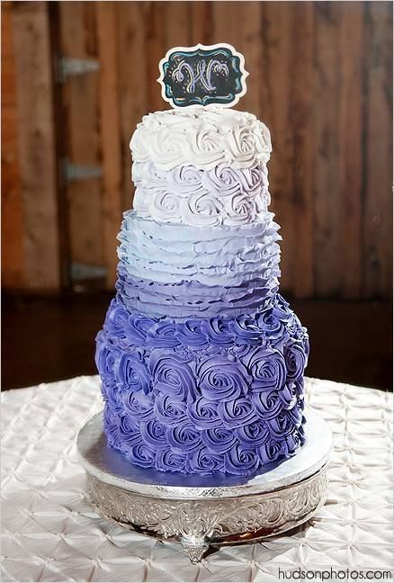 Purple Hombre Wedding Cake