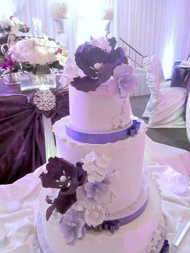 Purple Themed Wedding Cake Purple Themed Wedding Cake
