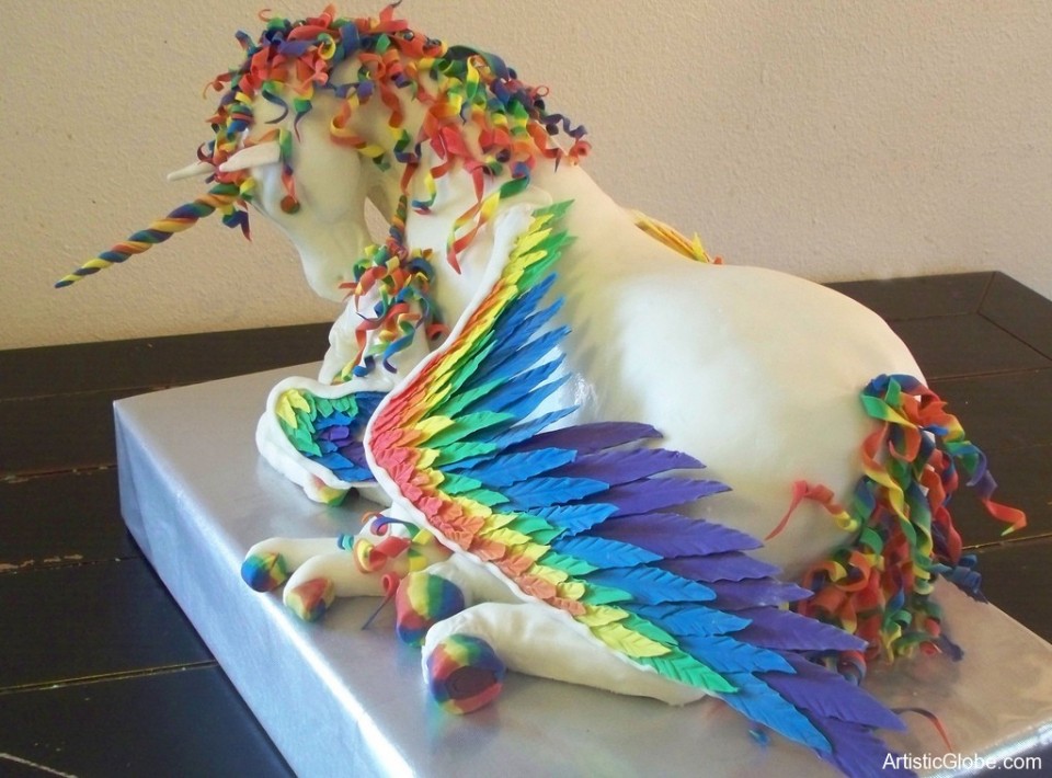 Rainbow Unicorn Cake