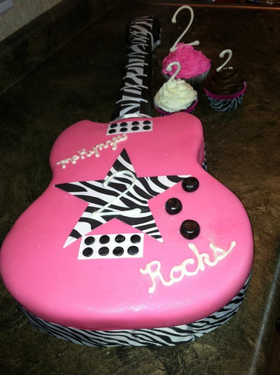 Rock Star Guitar Birthday Cake