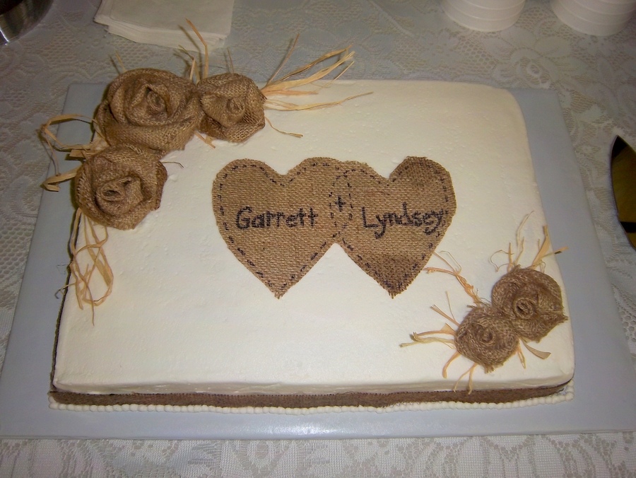 Rustic Country Bridal Shower Cake