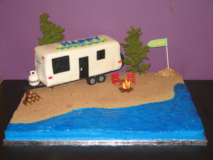 RV Camping Birthday Cake RV Camping Birthday Cake