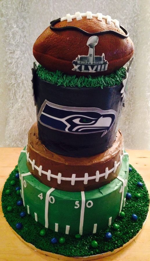 Seattle Seahawks Super Bowl Cake