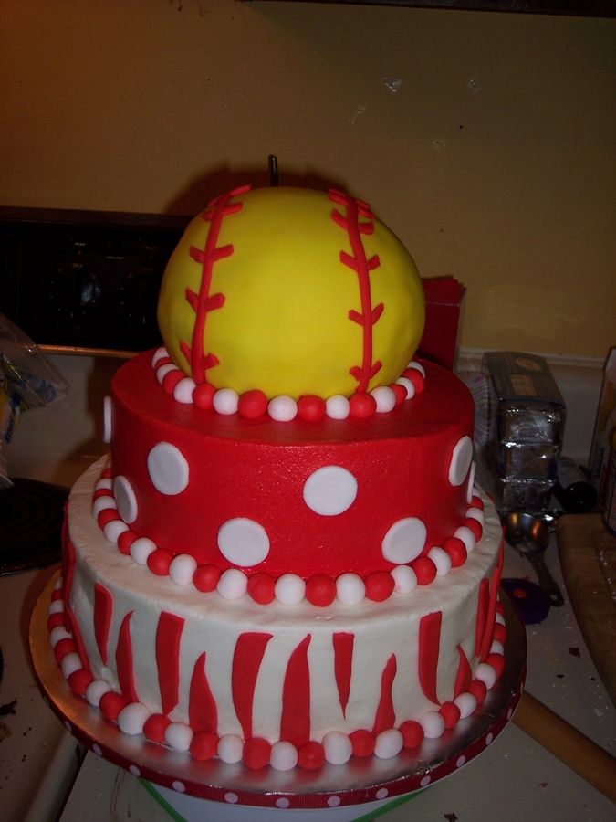 8 Photos of Softball Cakes Girls Fondant 8 Photos of Softball Cakes Girls Fondant