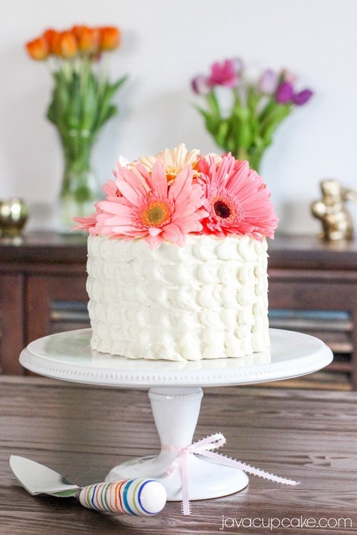 Strawberry Cake with Flowers