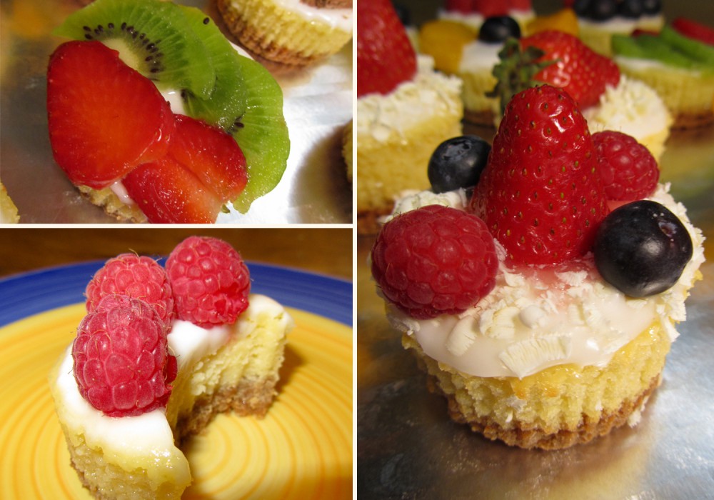 Summer Mini Fruit Cheesecakes