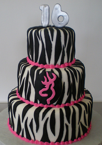 Sweet 16 Zebra Cake