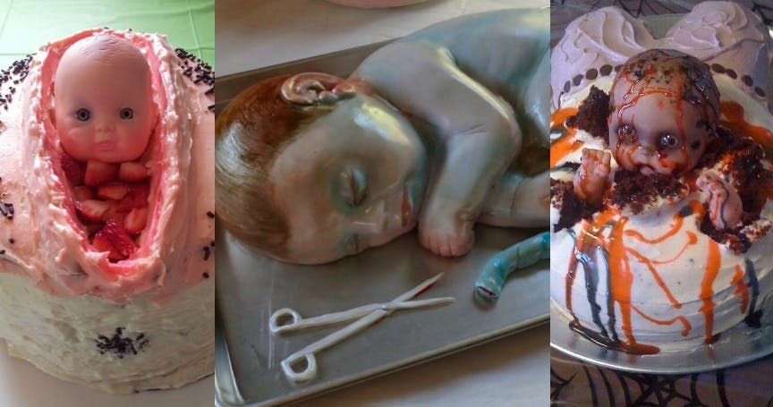 Terrifying Baby Shower Cake